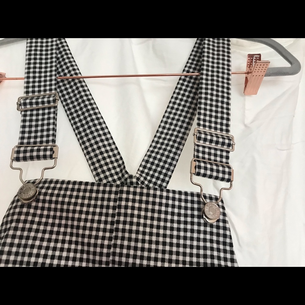 Plaid pinafore dress